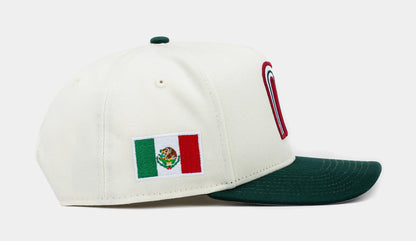 Shoe Palace Exclusive Mexico Curve 950AF Snapback Mens Hat (Beige/Green)