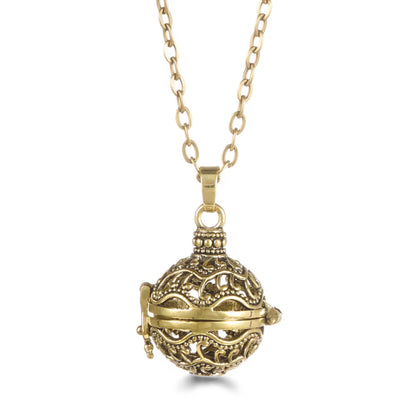 Mexico Chime Music Angel Ball Tree of Life Bronze Cage Necklace Aromatherapy Essential Oil Diffuser Caller Pendant Accessories
