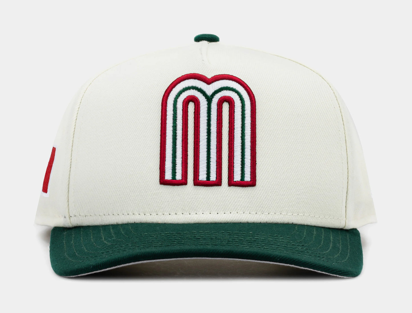 Shoe Palace Exclusive Mexico Curve 950AF Snapback Mens Hat (Beige/Green)