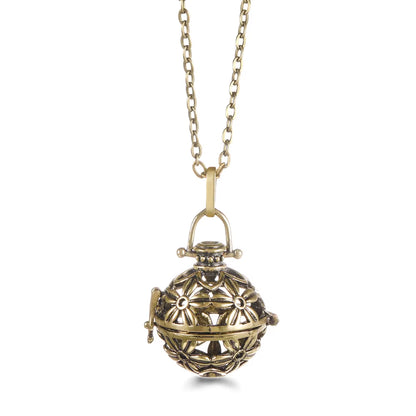 Mexico Chime Music Angel Ball Tree of Life Bronze Cage Necklace Aromatherapy Essential Oil Diffuser Caller Pendant Accessories