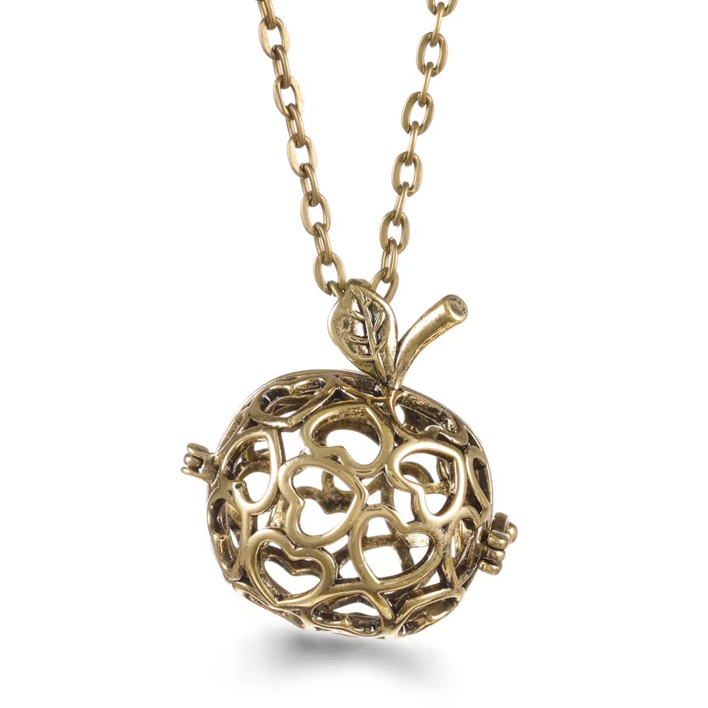 Mexico Chime Music Angel Ball Tree of Life Bronze Cage Necklace Aromatherapy Essential Oil Diffuser Caller Pendant Accessories
