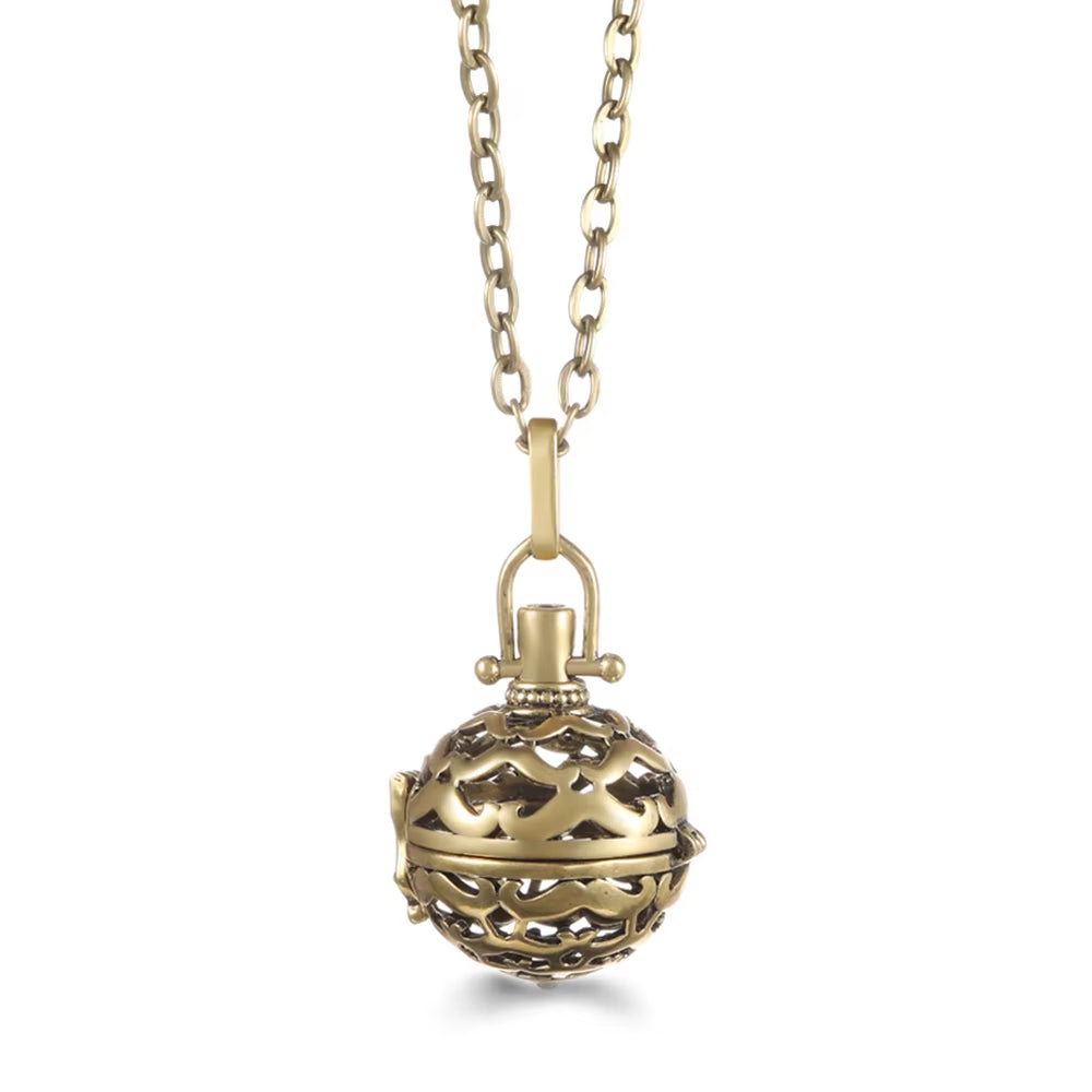 Mexico Chime Music Angel Ball Tree of Life Bronze Cage Necklace Aromatherapy Essential Oil Diffuser Caller Pendant Accessories