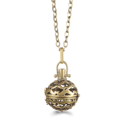 Mexico Chime Music Angel Ball Tree of Life Bronze Cage Necklace Aromatherapy Essential Oil Diffuser Caller Pendant Accessories