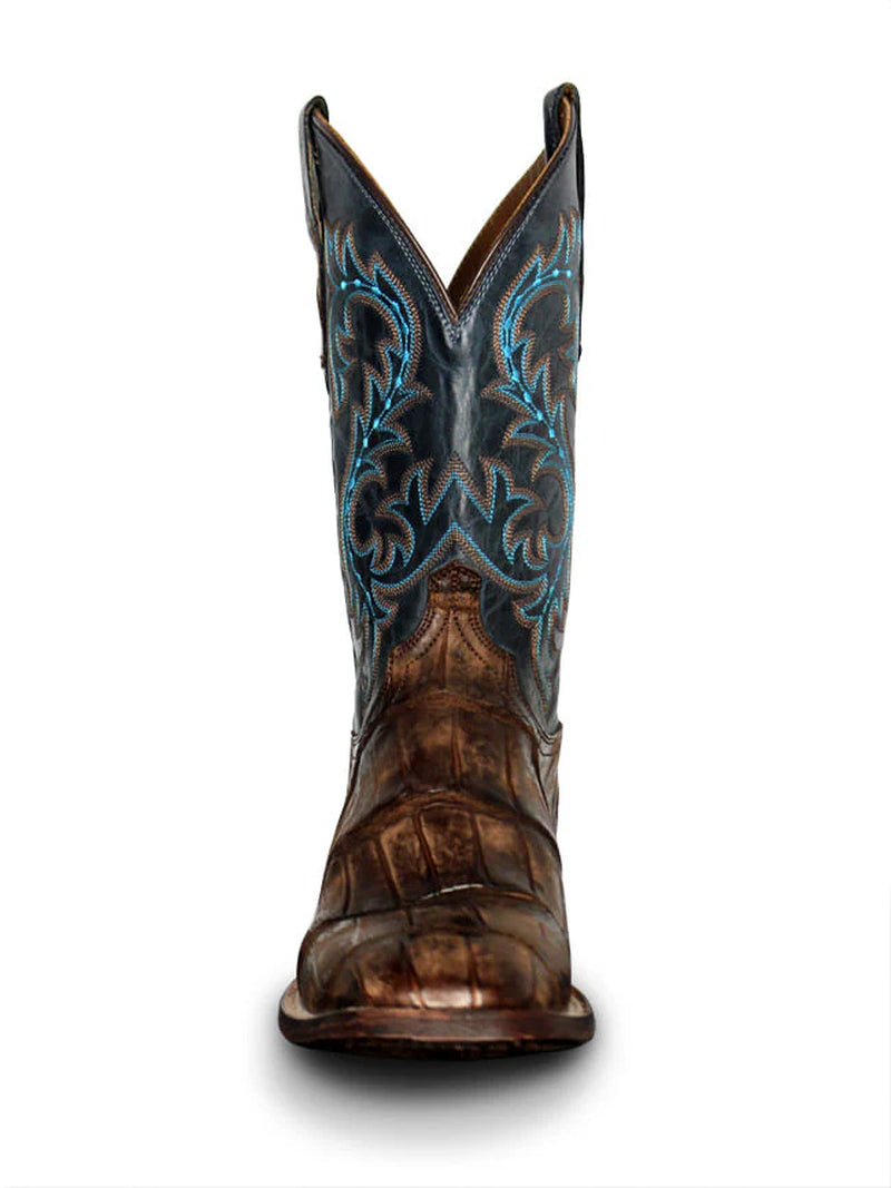 Mens Malcolm Brandy Giant Gator Boots