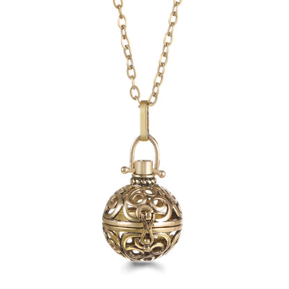Mexico Chime Music Angel Ball Tree of Life Bronze Cage Necklace Aromatherapy Essential Oil Diffuser Caller Pendant Accessories