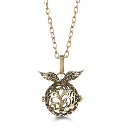 Mexico Chime Music Angel Ball Tree of Life Bronze Cage Necklace Aromatherapy Essential Oil Diffuser Caller Pendant Accessories