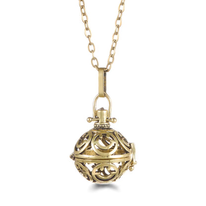 Mexico Chime Music Angel Ball Tree of Life Bronze Cage Necklace Aromatherapy Essential Oil Diffuser Caller Pendant Accessories