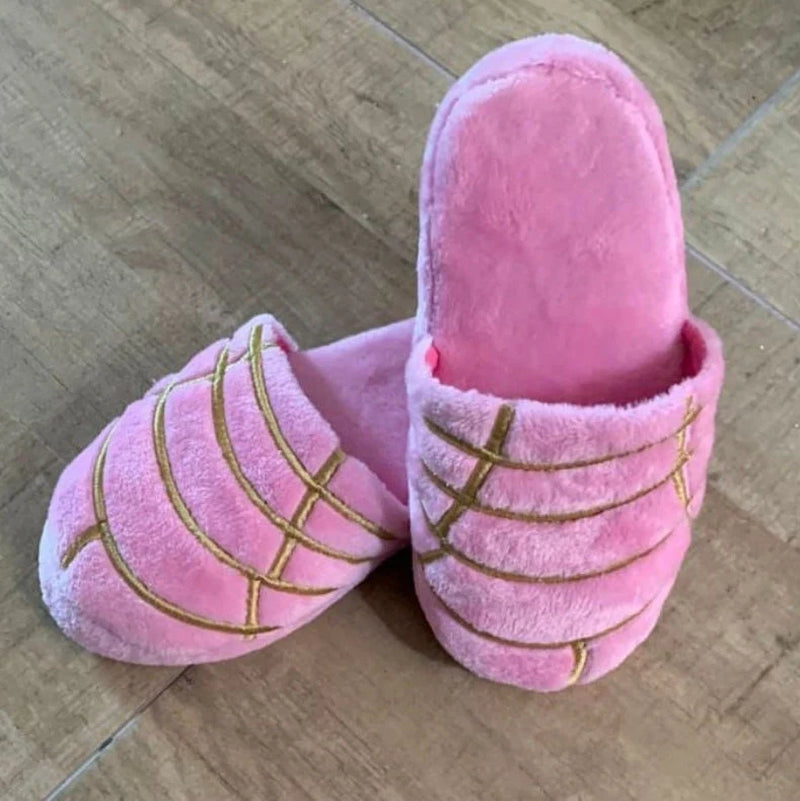 Mexican Concha Slippers, Pan Dulce Bread, Comfort Padding