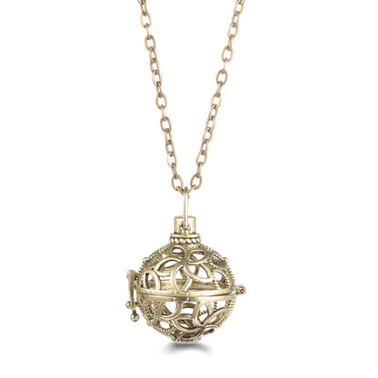 Mexico Chime Music Angel Ball Tree of Life Bronze Cage Necklace Aromatherapy Essential Oil Diffuser Caller Pendant Accessories