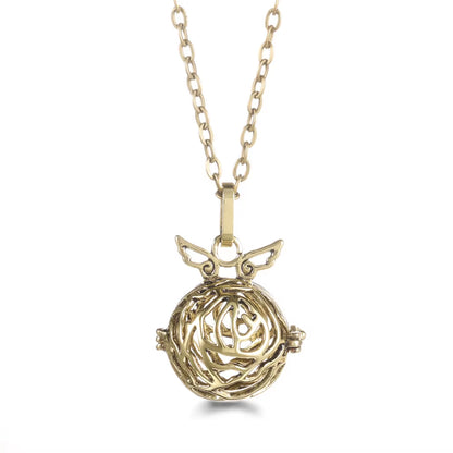 Mexico Chime Music Angel Ball Tree of Life Bronze Cage Necklace Aromatherapy Essential Oil Diffuser Caller Pendant Accessories