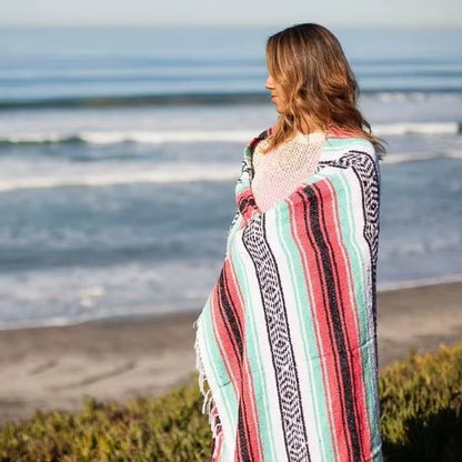 Mexico Beach Blanket Cover Outdoor Decor Sofa Leisure Blanket Bedspread Outdoor Camping Picnic Mat Bohemian Tapestry Rug