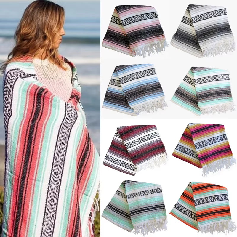 Mexico Beach Blanket Cover Outdoor Decor Sofa Leisure Blanket Bedspread Outdoor Camping Picnic Mat Bohemian Tapestry Rug
