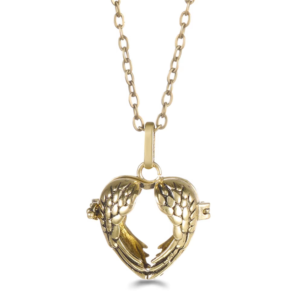 Mexico Chime Music Angel Ball Tree of Life Bronze Cage Necklace Aromatherapy Essential Oil Diffuser Caller Pendant Accessories