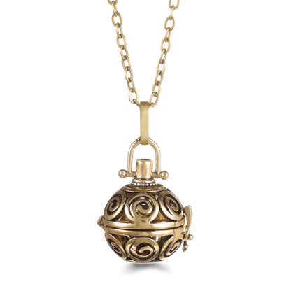 Mexico Chime Music Angel Ball Tree of Life Bronze Cage Necklace Aromatherapy Essential Oil Diffuser Caller Pendant Accessories