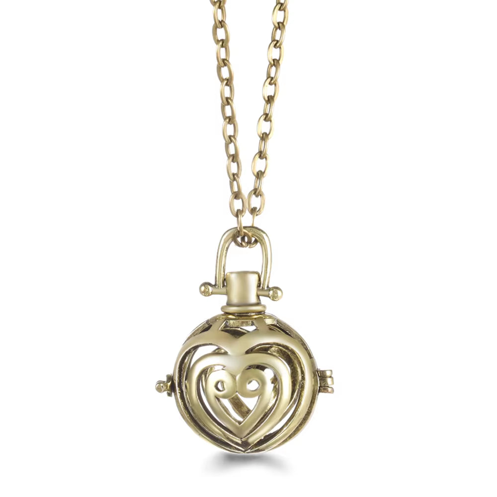 Mexico Chime Music Angel Ball Tree of Life Bronze Cage Necklace Aromatherapy Essential Oil Diffuser Caller Pendant Accessories