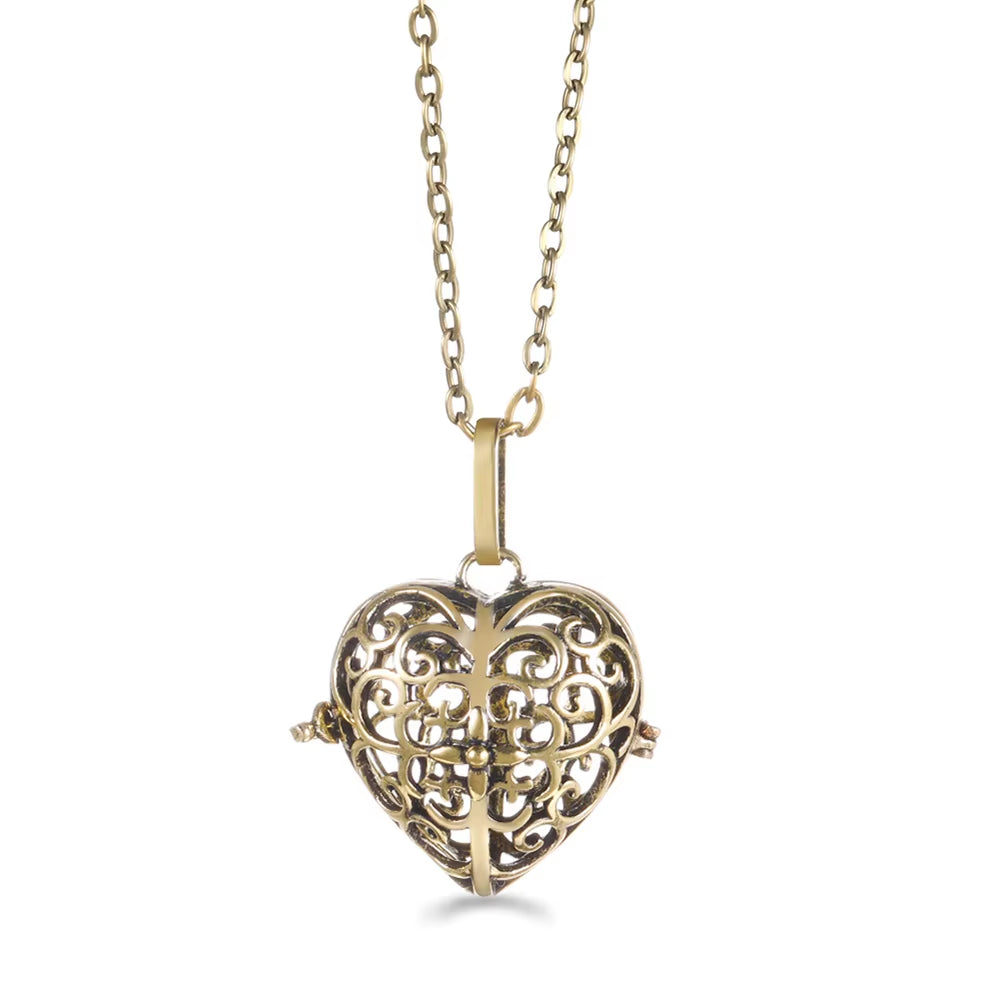 Mexico Chime Music Angel Ball Tree of Life Bronze Cage Necklace Aromatherapy Essential Oil Diffuser Caller Pendant Accessories