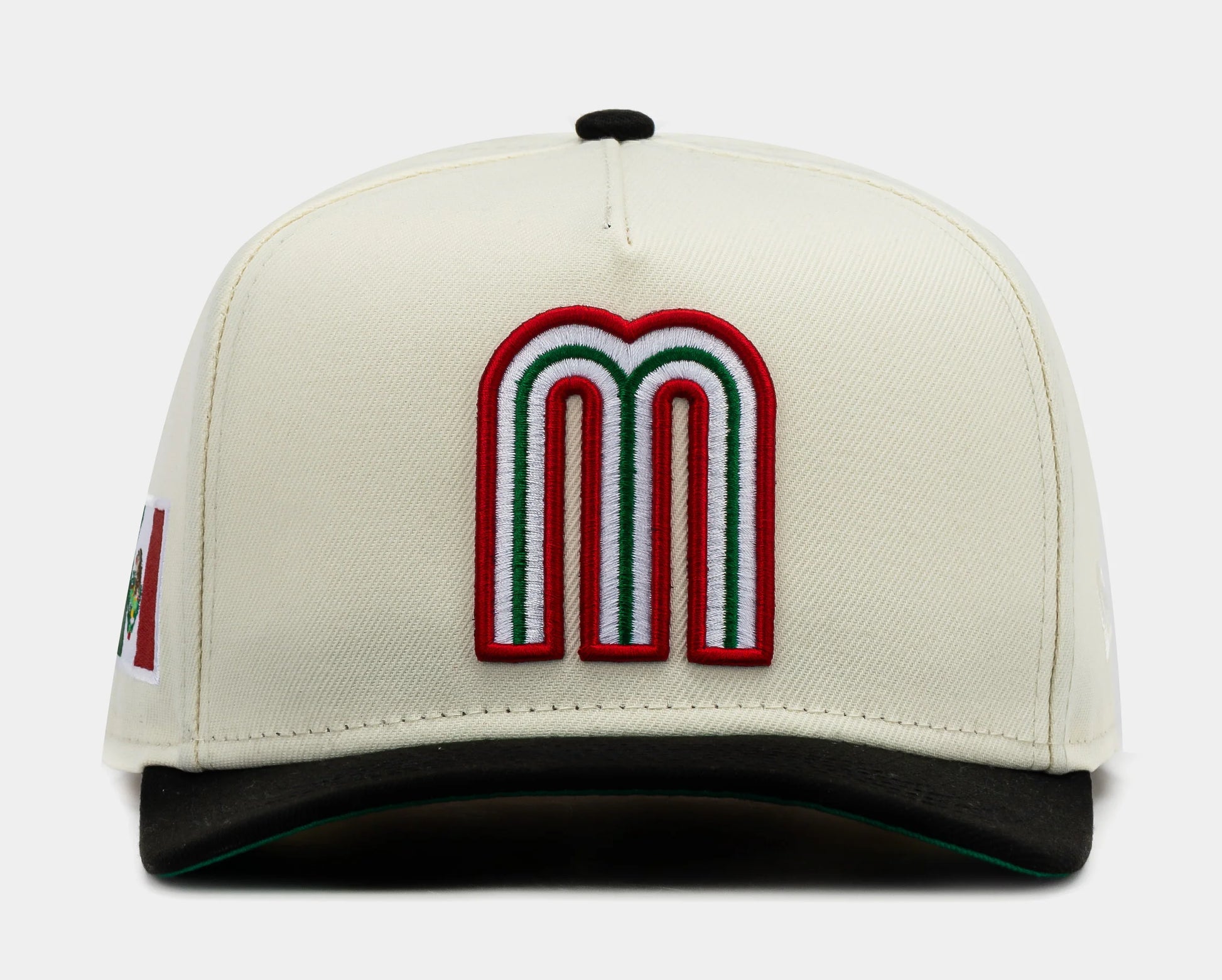 Shoe Palace Exclusive Mexico Curve Beige 950AF Snapback Mens Hat (Beige/Red)