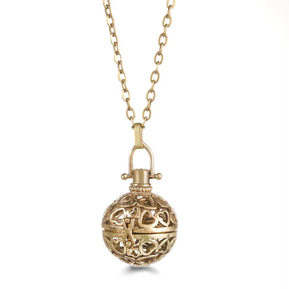 Mexico Chime Music Angel Ball Tree of Life Bronze Cage Necklace Aromatherapy Essential Oil Diffuser Caller Pendant Accessories
